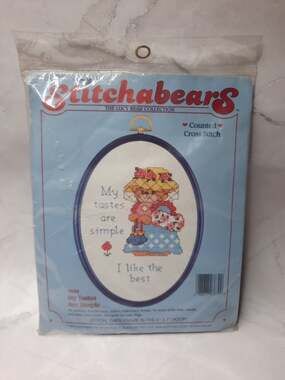 Dimensions Stitchabears Counted Cross Stitch Kit 7639 My Tastes Are Simple 1987